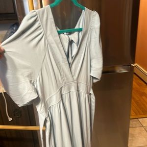 Long baby blue dress